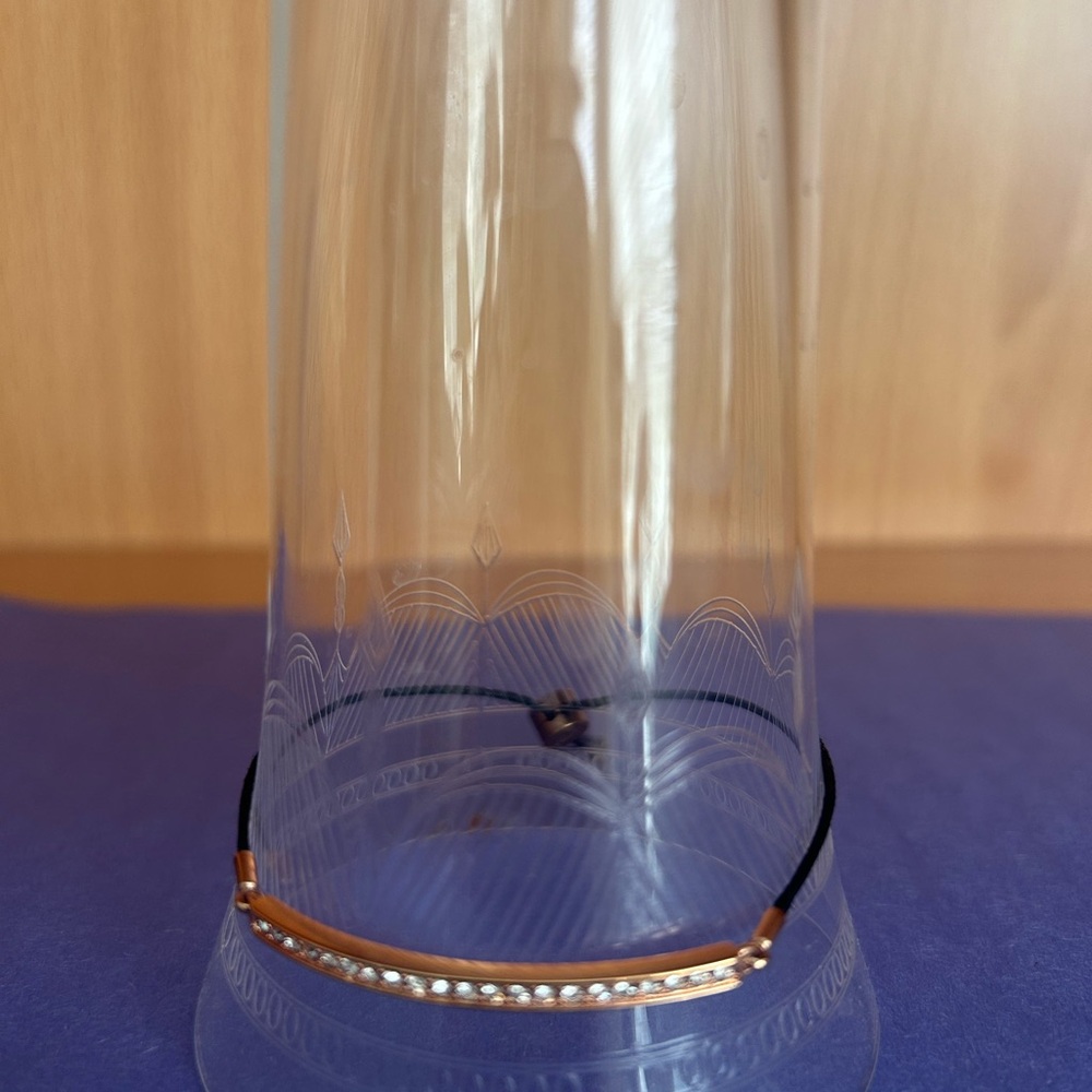 Swarovski Elegant Black and Gold Bracelet with Crystal Details
